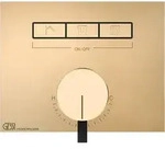 Gessi Hi-Fi Unterputz-Einhebelmischer f&uuml;r 3 Verbraucher - warm bronze PVD geb&uuml;rstet