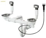 Hansgrohe D15-11 Automatische Ab- und &Uuml;berlaufgarnitur - Edelstahl