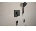 Hansgrohe FixFit Fine E Wandanschluss mit R&uuml;ckflussverhinderer - brushed black