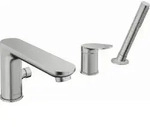 Duravit Wave 3-Loch Wannenarmatur - Edelstahl geb&uuml;rstet
