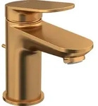Duravit Wave Einhebel-Waschtischmischer S mit Zugstangen-Ablaufgarnitur - Bronze