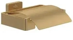 Villeroy & Boch Elements Striking Toilettenpapierhalter mit Deckel - brushed gold