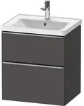 Duravit D-Neo Waschtischunterbau wandh&auml;ngend mit M&ouml;belgriff Edelstahl...