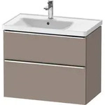 Duravit D-Neo Waschtischunterbau wandh&auml;ngend mit M&ouml;belgriff chrom - Basalt Matt