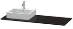 Duravit Xsquare Konsole mit einem Ausschnitt XS060G, 1400 x 550mm - Schwarz Hochglanz