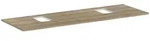 Hansgrohe Xelu Q Konsole 1580/550 f&uuml;r Aufsatzwaschtisch mit Hahnloch - Eiche...