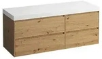 LAUFEN Lani Waschtischplatte mit Unterschrank 1370mm, ohne Ausschnitt - wildeiche