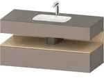 Duravit Collection One Einbauwaschtisch mit Unterbau 1200mm - Basalt Matt Dekor