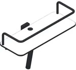 Giese GIFIX 21 Dusch-Konsole mit hoher Reling und Glasabzieher - schwarz matt