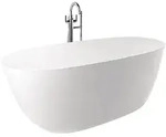 KLUDI RESA O freistehende Badewanne 180 x 80 x 58cm - wei&szlig; matt