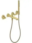 Axor Citterio C 3-Loch Wannenmischer mit Handbrause, Cubic Cut - brushed brass