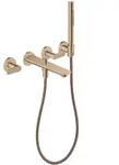 Axor Citterio C 3-Loch Wannenmischer mit Handbrause, Cubic Cut - polished red gold
