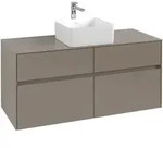 Villeroy & Boch Collaro Waschtischunterschrank 1200 x 548 x 500mm - Wine Red