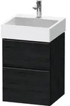 Duravit D-Neo Waschtischunterbau wandh&auml;ngend mit M&ouml;belgriff Diamantschwarz -...