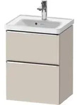 Duravit D-Neo Waschtischunterbau wandh&auml;ngend mit M&ouml;belgriff chrom - Taupe