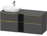 Duravit D-Neo Konsolenwaschtischunterbau mit M&ouml;belgriff Gold poliert - Graphit...