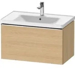 Duravit D-Neo Waschtischunterbau wandh&auml;ngend mit M&ouml;belgriff chrom - Eiche Natur