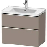 Duravit D-Neo Waschtischunterbau wandh&auml;ngend mit M&ouml;belgriff chrom - Basalt...