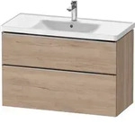 Duravit D-Neo Waschtischunterbau wandh&auml;ngend mit M&ouml;belgriff Edelstahl...