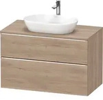 Duravit D-Neo Konsolenwaschtischunterbau mit M&ouml;belgriff chrom - eiche...