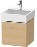 Duravit D-Neo Waschtischunterbau wandh&auml;ngend mit M&ouml;belgriff chrom - Eiche...