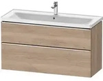 Duravit D-Neo Waschtischunterbau wandh&auml;ngend mit M&ouml;belgriff chrom - eiche