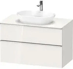 Duravit D-Neo Konsolenwaschtischunterbau mit M&ouml;belgriff chrom - Wei&szlig; Hochglanz