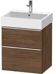 Duravit D-Neo Waschtischunterbau wandh&auml;ngend mit M&ouml;belgriff chrom - nussbaum...