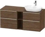 Duravit D-Neo Konsolenwaschtischunterbau mit M&ouml;belgriff chrom - nussbaum dunkel