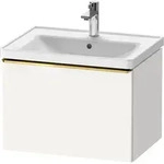 Duravit D-Neo Waschtischunterbau wandh&auml;ngend mit M&ouml;belgriff Gold poliert -...