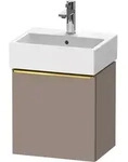 Duravit D-Neo Waschtischunterbau wandh&auml;ngend mit M&ouml;belgriff Gold poliert - Basalt