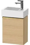 Duravit D-Neo Waschtischunterbau wandh&auml;ngend mit M&ouml;belgriff Gold poliert - Eiche