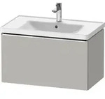 Duravit D-Neo Waschtischunterbau wandh&auml;ngend mit M&ouml;belgriff chrom - Betongrau...