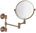 Axor Wandspiegel mit Vergr&ouml;&szlig;erung Montreux - brushed red gold optic