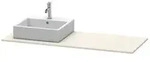Duravit Xsquare Konsole mit einem Ausschnitt XS060G, 1400 x 550mm - Taupe Matt Dekor