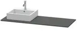 Duravit Xsquare Konsole mit einem Ausschnitt XS060G, 1400 x 550mm - Graphit Matt