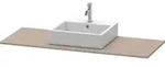 Duravit Xsquare Konsole mit einem Ausschnitt XS060G, 1400 x 550mm - Basalt Matt Dekor