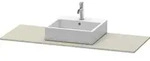 Duravit Xsquare Konsole mit einem Ausschnitt XS060G, 1400 x 550mm - Taupe seidenmatt