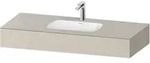 Duravit Collection One Einbauwaschtisch mit Konsole, 1200x550x170 mm - taupe