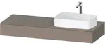 Duravit Collection One Konsole 1400x550x170 mm, f&uuml;r Becken rechts - Basalt Matt