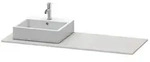 Duravit Xsquare Konsole mit einem Ausschnitt XS060G, 1400 x 550mm - Nordic wei&szlig;