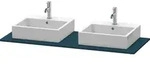 Duravit Xsquare Konsole mit zwei Ausschnitten XS063G, 1400 x 550mm - nachtblau