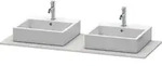 Duravit Xsquare Konsole mit zwei Ausschnitten XS063G, 1400 x 550mm - Nordic wei&szlig;