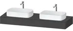 Duravit Collection One Konsole 1600x550x170 mm, f&uuml;r 2 Becken - Graphit Matt Dekor