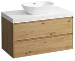 LAUFEN Lani Waschtischplatte mit Unterschrank 985mm, mit Ausschnitt mittig -
