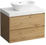 LAUFEN Lani Waschtischplatte mit Unterschrank 785mm, mit Ausschnitt mittig -
