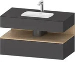 Duravit Collection One Einbauwaschtisch mit Unterbau 1000mm - Graphit Matt Dekor