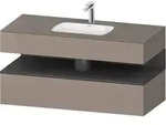 Duravit Collection One Einbauwaschtisch mit Unterbau 1200mm - Basalt Matt Dekor