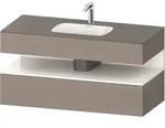 Duravit Collection One Einbauwaschtisch mit Unterbau 1200mm - Basalt Matt Dekor