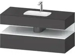 Duravit Collection One Einbauwaschtisch mit Unterbau 1200mm - Graphit Matt Dekor